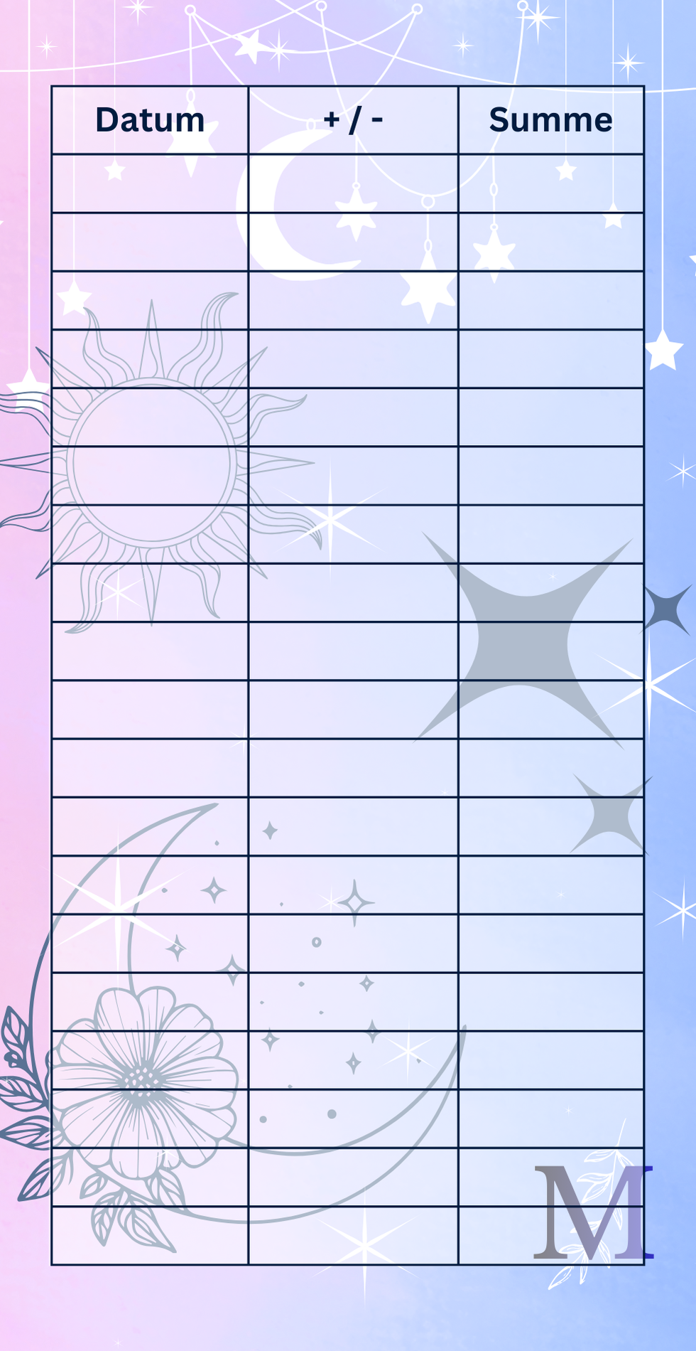 Sonne, Mond & Sterne Sparspiel