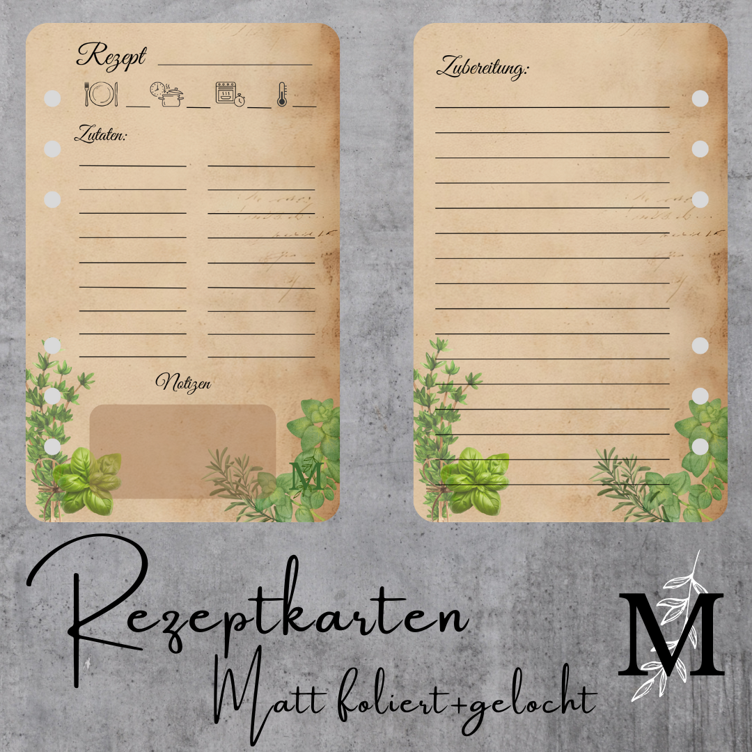 Rezeptkarten 10er Set