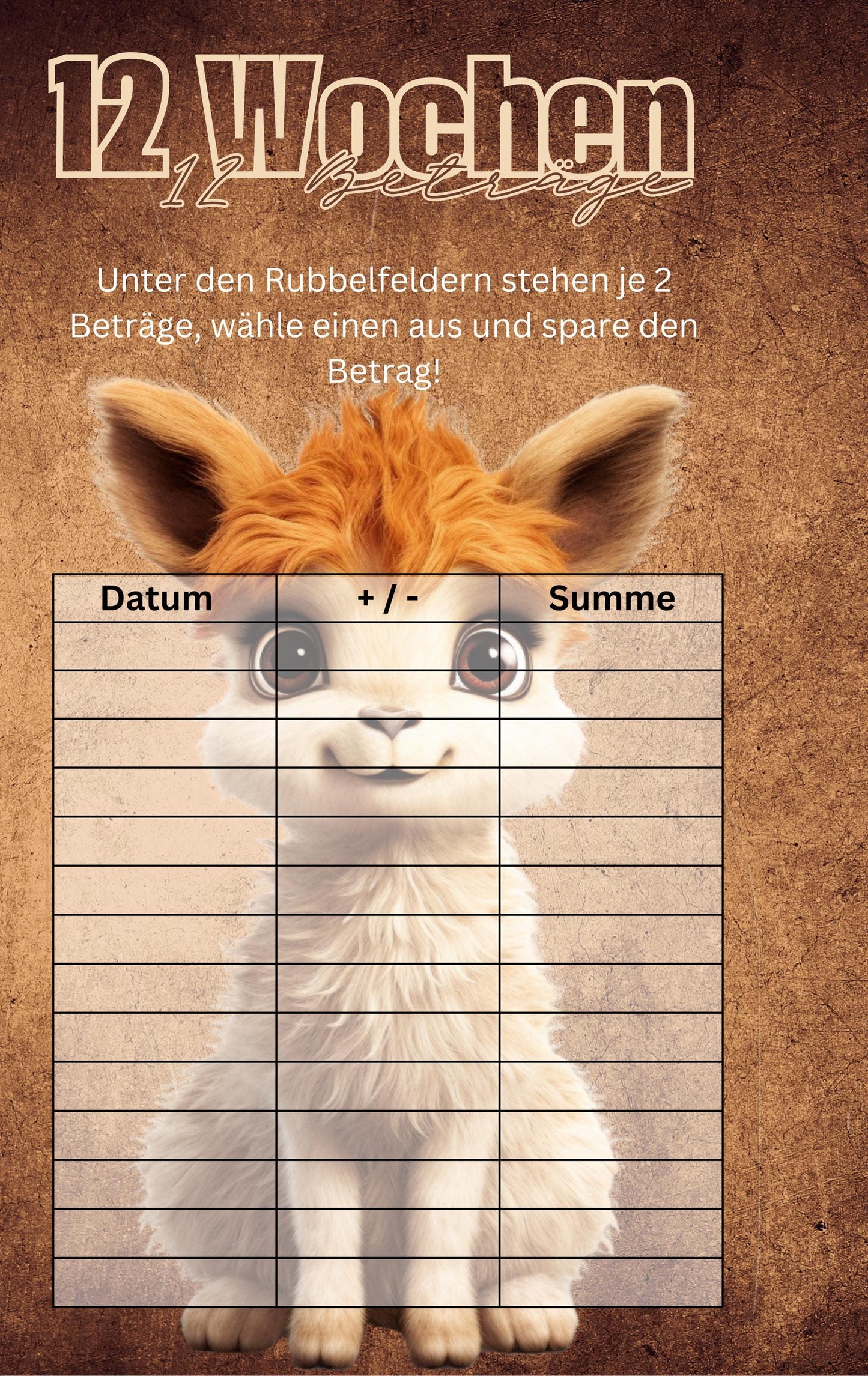 12 Wochen 12 Beträge