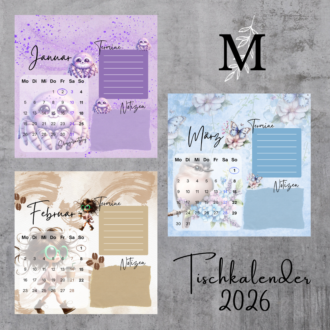 Wortsalat vs. Mathe, Nur Challenge oder mit Kalender