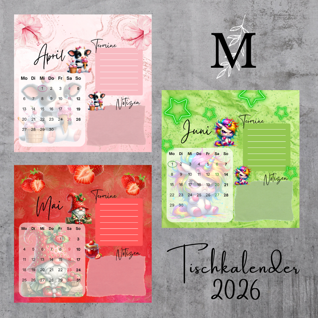 Wortsalat vs. Mathe, Nur Challenge oder mit Kalender