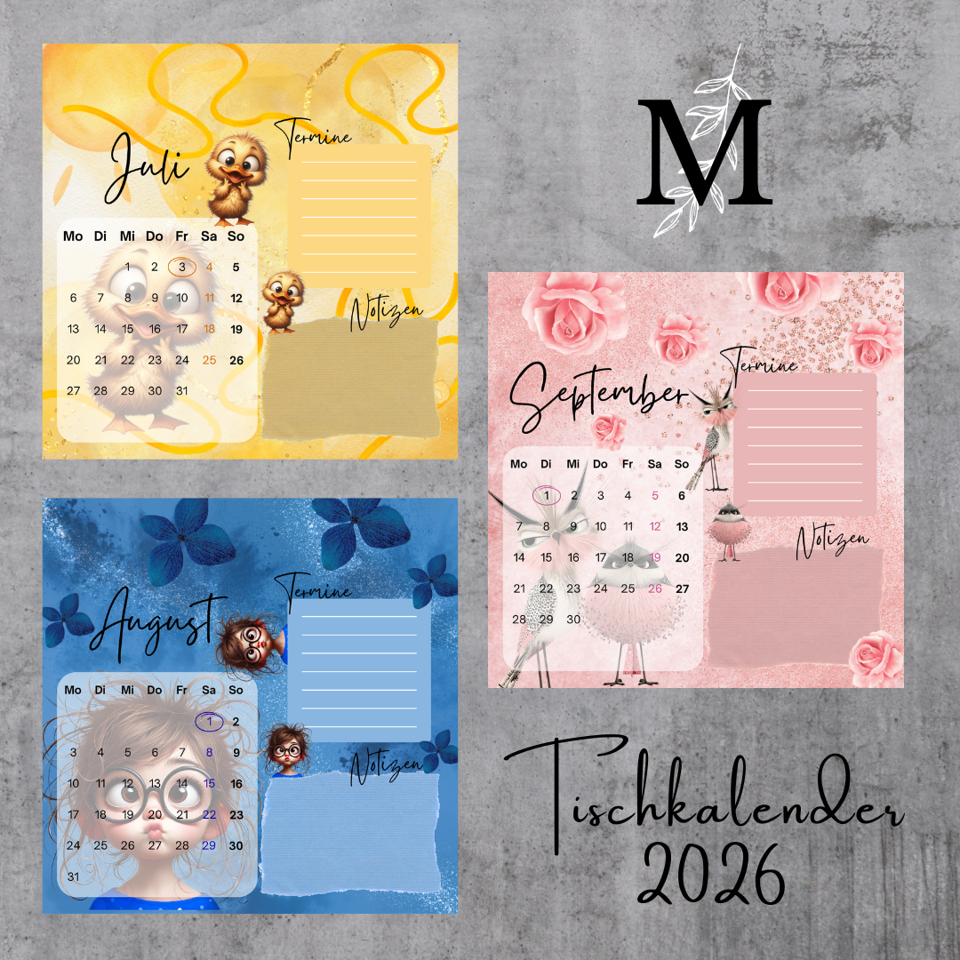 Wortsalat vs. Mathe, Nur Challenge oder mit Kalender