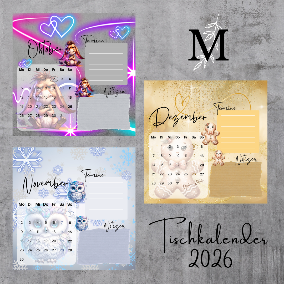 Wortsalat vs. Mathe, Nur Challenge oder mit Kalender