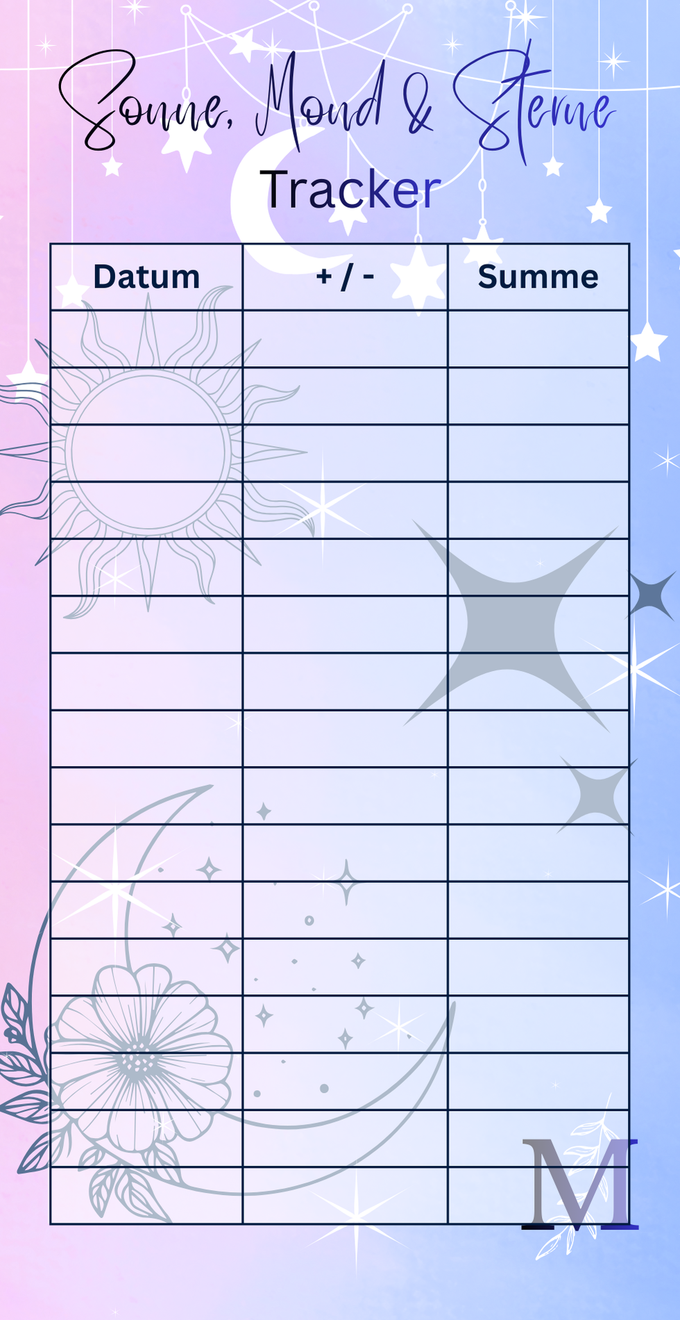 Sonne, Mond & Sterne Sparspiel