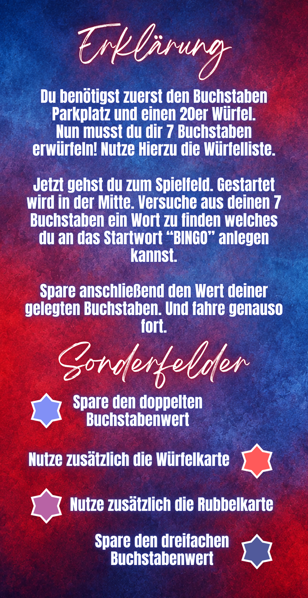 Buchstabenbingo für Klugscheißer