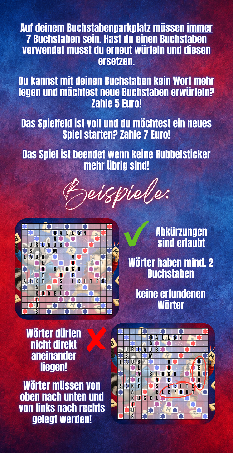 Buchstabenbingo für Klugscheißer