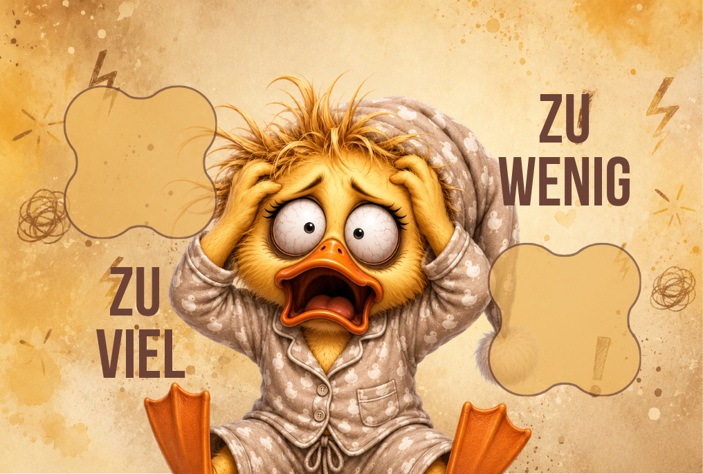 Weiter geht's am  - zu viel, zu wenig