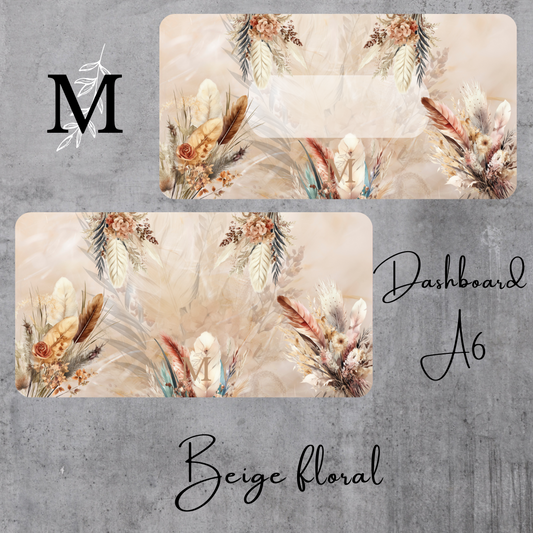 Dashboards A6 Beige floral