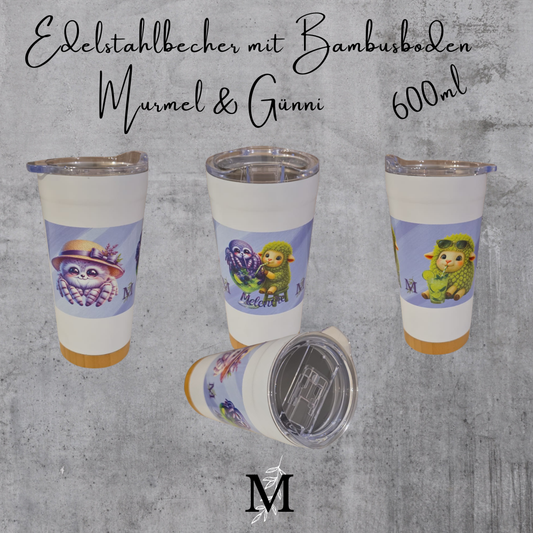 Edelstahlbecher Murmel & Günni