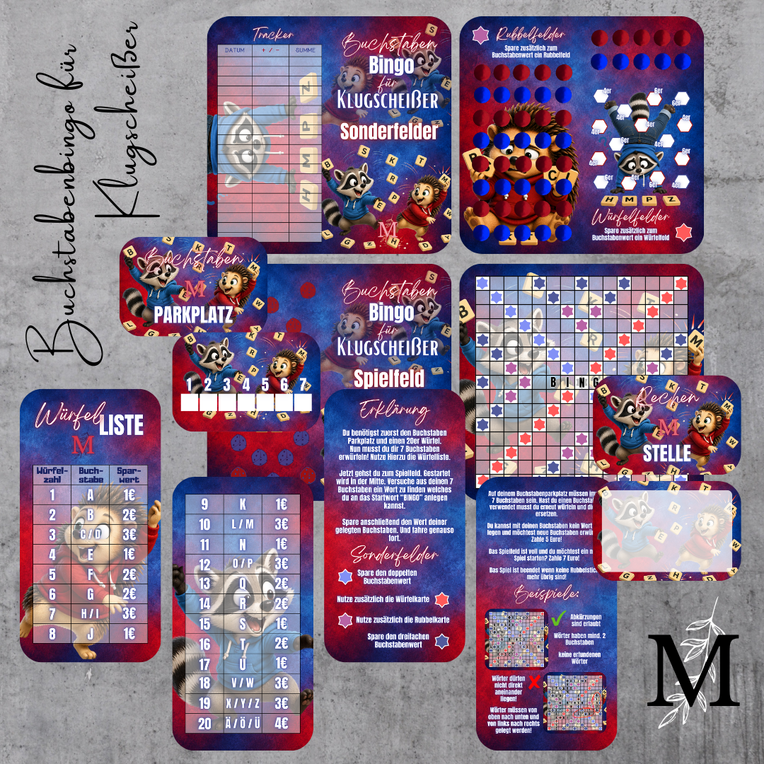 Buchstabenbingo für Klugscheißer