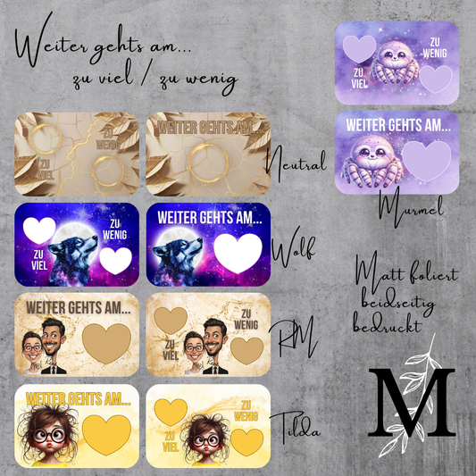 Weiter geht's am  - zu viel, zu wenig